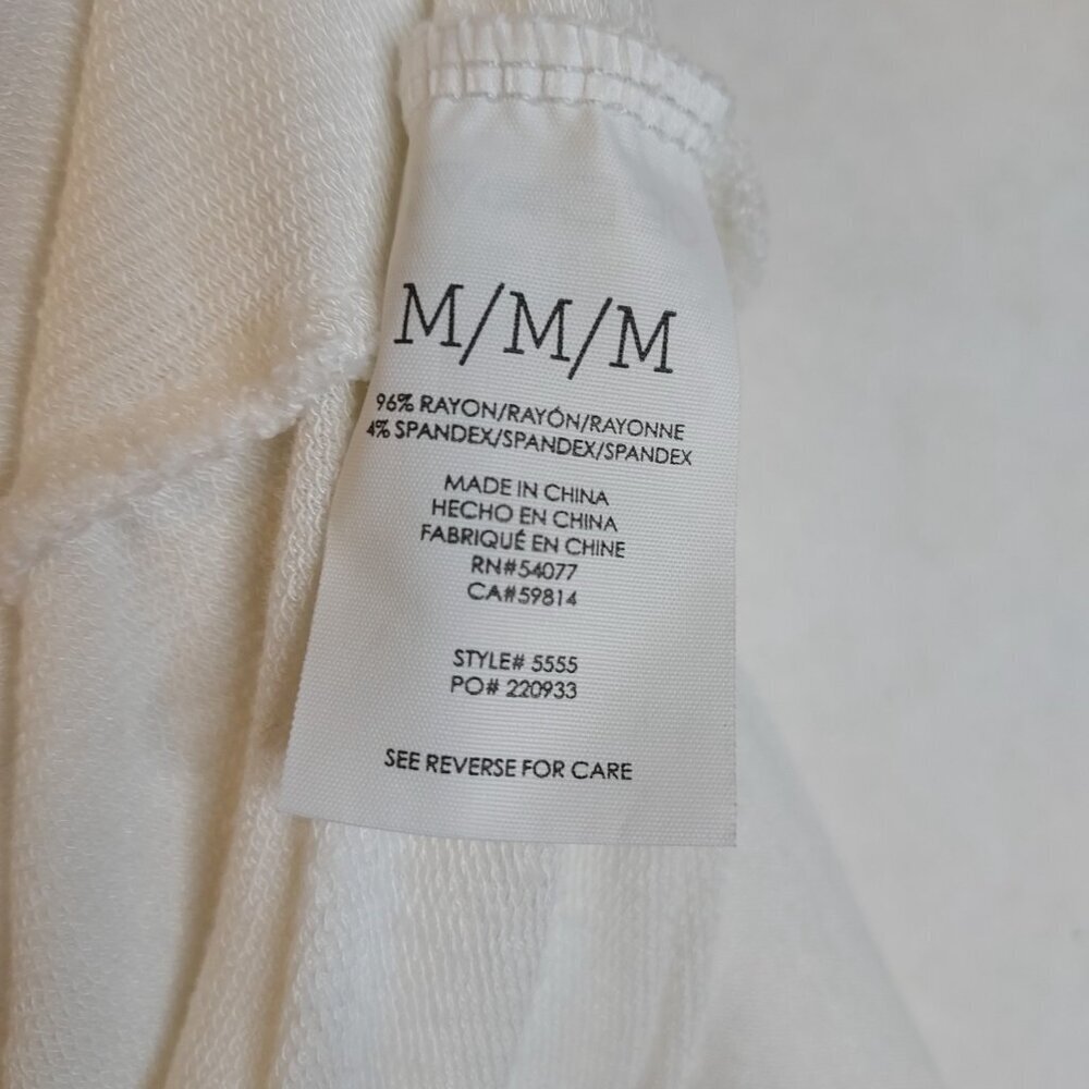 CAbi Around The Clock Center Shirt Womens M White Long Sleeve Open Back Top 5555 - Picture 14 of 15